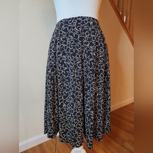 LULAROE Madison Skirt NWT Black with White Stars Large
